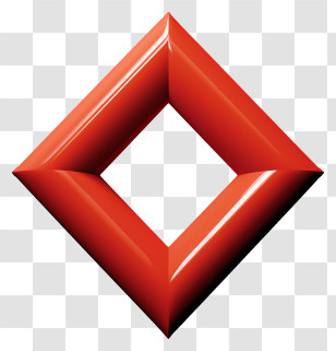 Flat Red Arrow - Red Diamond Geometric Shape Transparent PNG