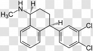 Sertraline Hydrochloride Chemistry Selective Serotonin Reuptake Inhibitor - Diagram - Formula 1 Transparent PNG