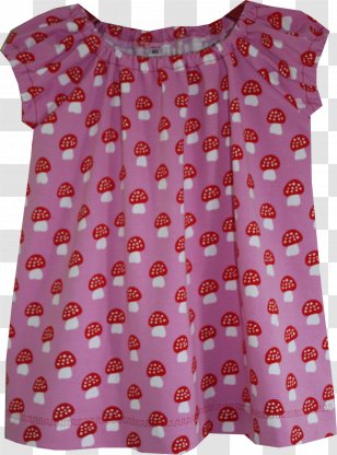 Polka Dot Blouse Sleeve Maroon Dress Transparent PNG