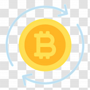 Investment Flow - Bitcoin Cryptocurrency Symbol With Arrows Transparent PNG