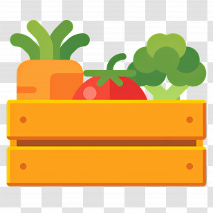 Harvest Box - Crate With Fresh Vegetables Illustration Transparent PNG