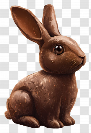 Chocolate Bunny - Chocolate Bunny For Easter Transparent PNG
