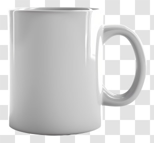 Coffee Mug - Plain White Ceramic Mug Illustration Transparent PNG