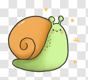 Cartoon Snail - Cute Snail With Shell Transparent PNG