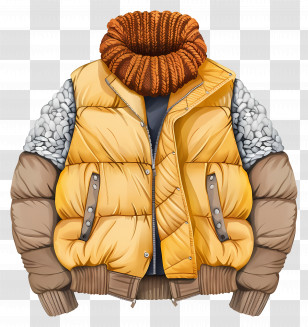Winter Coat - Stylish Winter Jacket Illustration Transparent PNG