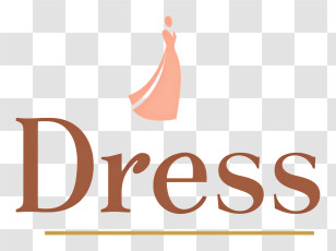 Dress Logo - Minimal Brown Dress Logo Transparent PNG