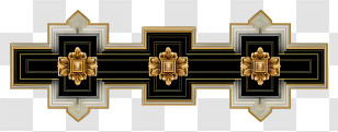 Art Deco Geometric Border - Elegant Decorative Border Transparent PNG