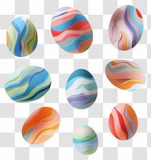 Easter Eggs - Colorful Easter Eggs Transparent PNG