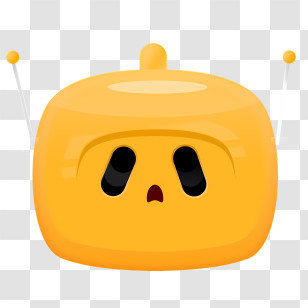 Yellow Toy Robot - Cute Yellow Cartoon Robot Transparent PNG