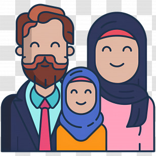 Family - Happy Family Cartoon Illustration Transparent PNG