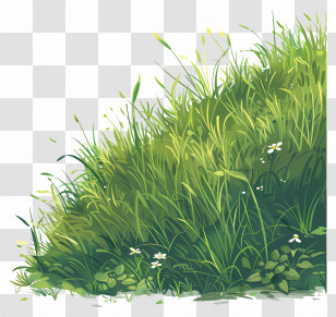 Meadow Grass - Lush Green Grass Patch Transparent PNG