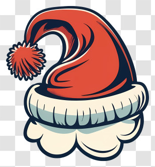 Santa Claus Hat - Red Santa Hat With White Fur Transparent PNG