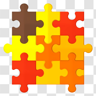 Jigsaw Icon - Colorful Jigsaw Puzzle Pieces Design Transparent PNG