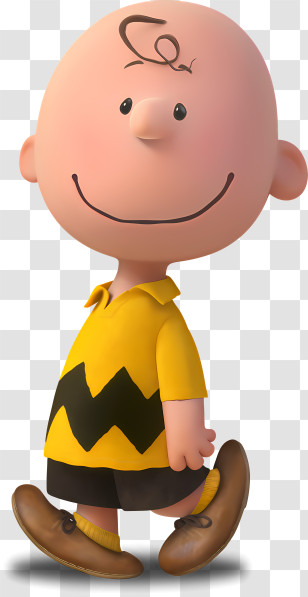 Snoopy - Cheerful Cartoon Character In Yellow Shirt Transparent PNG