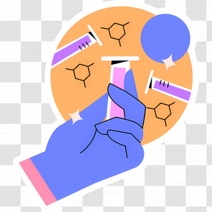 Chemistry Lab - Syringe And Medicine Illustration Transparent PNG