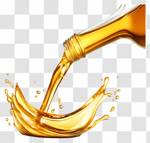 Cooking Oil - Pouring Golden Oil Transparent PNG
