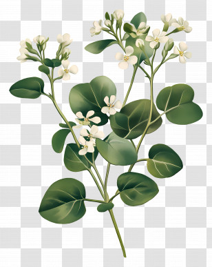 Blooming Scurvy Grass - Delicate Plant With Small Flowers Transparent PNG