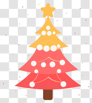 Christmas Tree - Colorful Christmas Tree Illustration Transparent PNG