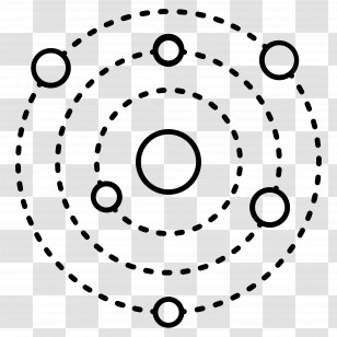 Space Exploration - Atom Symbol With Electrons Transparent PNG