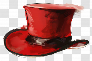 Derby Hat - Stylish Red Top Hat Transparent PNG