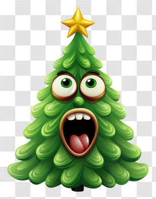 Animated Tree - Animated Christmas Tree With A Star Transparent PNG