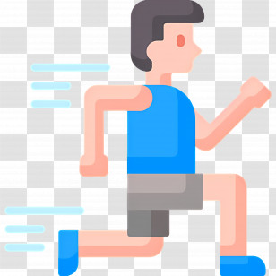 Running Man - Running Man Illustration In Sports Theme Transparent PNG