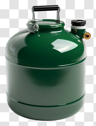 Gas Cylinder - Green Gas Canister For Fuel Storage Transparent PNG