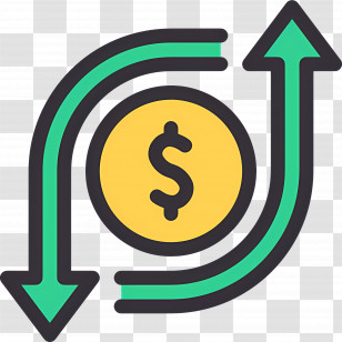 Investment Flow - Graphic Symbol Representing Money Exchange Transparent PNG