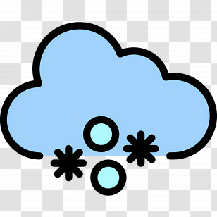 Snowy Weather - Snow Cloud Weather Illustration Transparent PNG