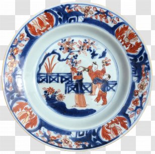 Plate Imari Ware Blue And White Pottery Ceramic Porcelain - Famille Verte - Chinese Export Transparent PNG