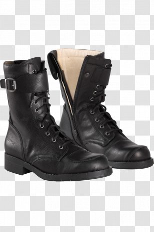 Motorcycle Boot Leather Shoe - Shoelaces Transparent PNG