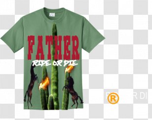 T-shirt Green Outerwear Sleeve Shoe - Brand - Ride Or Die Transparent PNG