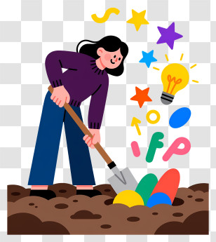 Planting Colorful Ideas Transparent PNG