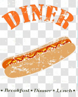 Hot Dog Hamburger Sausage Cuisine - Fast Food - Retro Sign Transparent PNG
