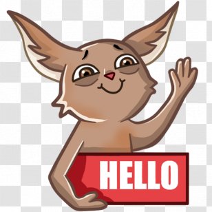 Sticker Telegram Sparrowhead Cat-like Clip Art - Eyewear - Ear Transparent PNG