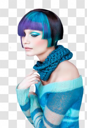 Hairstyle Blue Hair Human Color Transparent PNG