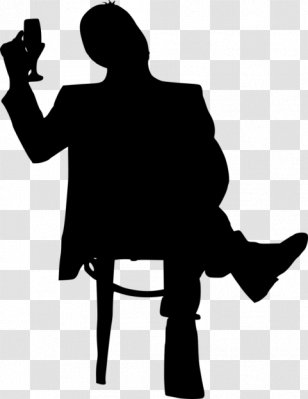 Silhouette Chair Clip Art - Office Desk Chairs Transparent PNG