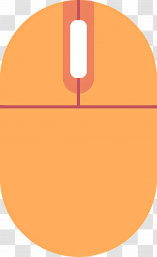Computer Mouse - Orange Computer Mouse Icon Design Transparent PNG