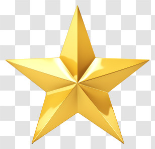 Golden Star - Brilliant Golden Star Ornament Transparent PNG