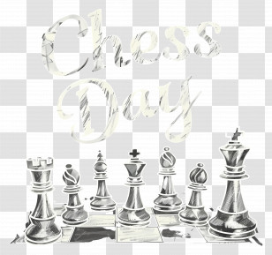 International Chess Day - Chess Pieces On Board Transparent PNG