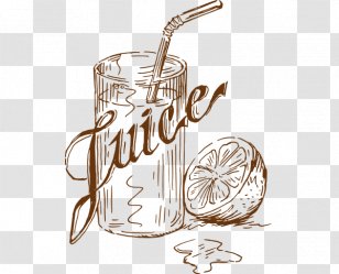 Juice Margarita Fizzy Drinks Breakfast Food - Drinkware - Vector Sketch Transparent PNG