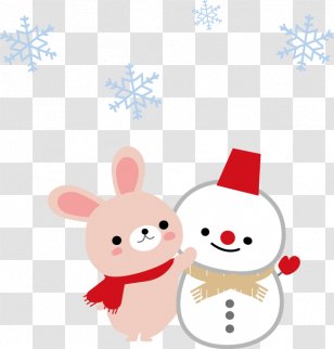 Winter Snowman Rabbit. - Kashiwa - Character Transparent PNG