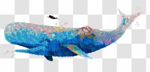 U8354u679d Watercolor Painting Whale Illustrator Illustration - Painted Transparent PNG