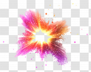 Flare Glow - Colorful Abstract Explosion Transparent PNG