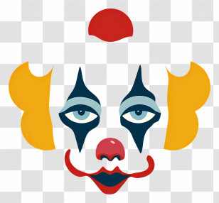 Clown Head - Clown Face With Makeup Transparent PNG