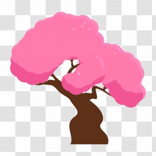 Pink Tree Clip Art Material Property Plant - Silhouette Cloud Transparent PNG