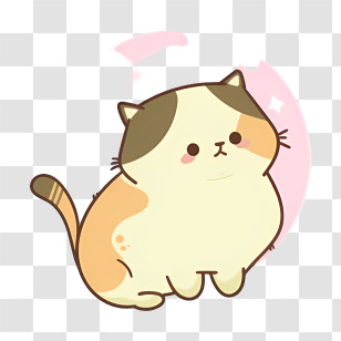 Black Cat - Cute Cartoon Calico Cat Illustration Transparent PNG