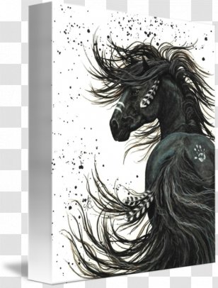 Mustang Friesian Horse Thoroughbred IPhone 6S Equestrian - Black And White - Spirit Transparent PNG