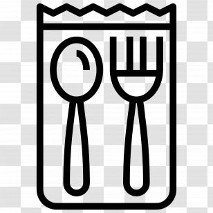 Fork Spoon - Spoon And Fork In A Packet Transparent PNG