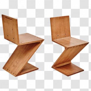 Zig-Zag Chair Vitra Design Museum Utrecht - Gerrit Rietveld Transparent PNG